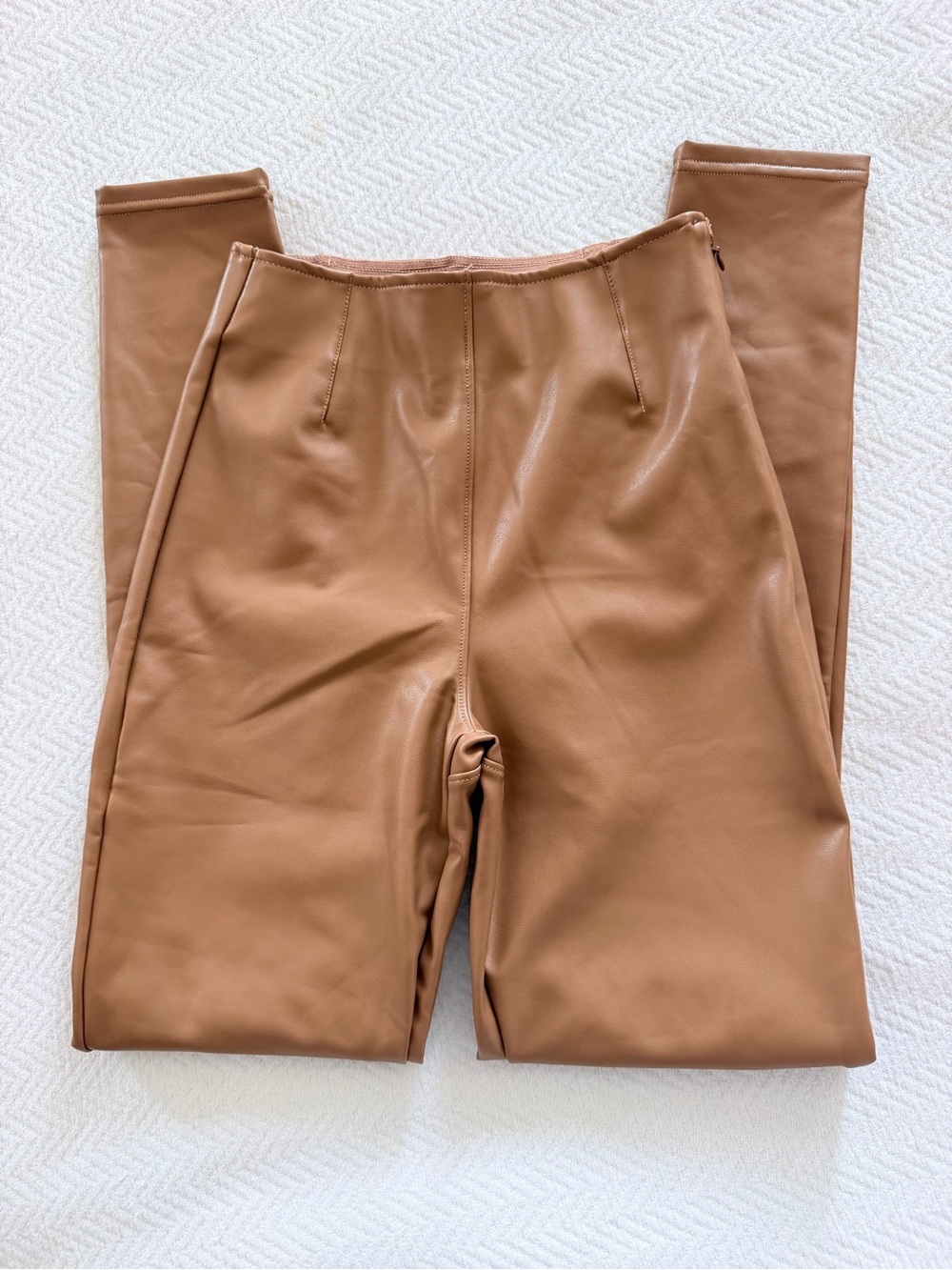Abercrombie & Fitch Faux Vegan Leather Skinny Brown Pants Size XS Like New